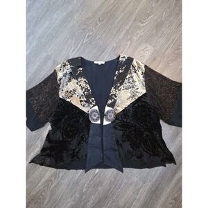 Spencer Alexis Large Velvet burnout kimono  Dark Fairy Whimsigoth